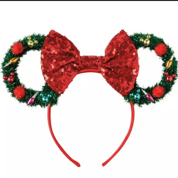 Aldi Accessories - NWT Aldi X Disney 2025 Holiday Collab Christmas Wreath Ears